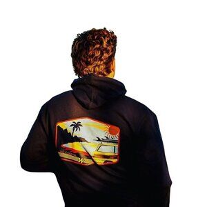 Wears Woody Bold Coastal Style Navy Graphic Hoodie Gender Neutral Size M